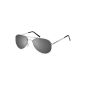 Mirror glasses, aviator sunglasses mirror for narrow head shapes incl. Bag glasses, goggles sunglasses with spring hinges on the temples (Textiles)