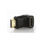deleyCON HDMI adapter angle 270 ° - HDMI female / male [plated contacts] (Electronics)