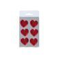 Walther MG016H decoration magnets, 6 hearts, red (household goods)