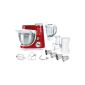 Moulinex food processor QA404G15 Masterchef Gourmet (900 watts, 4 L volume, 6 speed steps) red / white (household goods)
