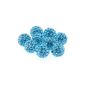 Lot of 10 beads Shamballa Crystal Rhinestones Style 10 mm - Blue