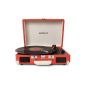 Crosley Turntable Portable Cruiser Style Case with 3 speeds, Integrated Stereo Speakers (UK plug) - Orange (Electronics)