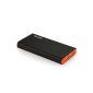 EasyAcc® 10000mAh External Battery Ultra-Slim Dual USB Ports (output 2.1A / 1.5A) Secour Battery for iPhone iPad Samsung Android Smartphone Tablet PC and Bluetooth Speaker - Black and Orange (Personal Computers)
