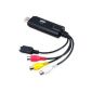 August VGB100 Recorder Converter Video / Audio - Video Capture Card USB 2.0 - Transfer Cable S-Video / RGB USB - Compatible with Windows 7 / Vista / XP (Personal Computers)