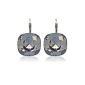 Earrings with SWAROVSKI ELEMENTS Silver Night - silver color - in case - Made in Germany (jewelry)