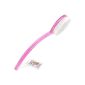 Qualitative bath brush or back brush with a long handle for shower and bath.  Dry or wet usable for brushing the skin, for massaging or acne.  Medium soft bristles, soft yet firm - great back scrubber!  Hygienic, robust, in the color pink ** 1 year warranty ** Topnotch (Personal Care)
