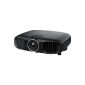 Epson EH TW 6000 projector Homecinema 3D Tri LCD 2200 lumens VGA / HDMI / USB 10 watts Black (Electronics)