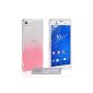 Yousave Accessories Case Sony Xperia Z3 Case Light Pink / Clear Hard Drop ...