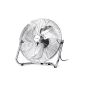Arendo 50cm Wind machine / fan in chrome (retro style) | Stand Fan 50cm | Power 120W | high air flow | very quiet operation | cool air fan / Floor Fan (Misc.)