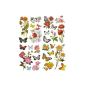 XL Window Mural - Flowers Roses Butterflies poppy sunflower - Static-Cling - stickers window stickers stickers self-adhesive reusable (Toys)