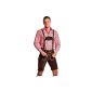 Men costume leather pants - short with removable suspenders - lederhosen costumes Original FROHSINN - light brown, dark brown and black - (Textiles)
