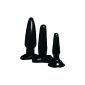 Nanma Liquorice Dip Butt Plug Set 3 sizes (10 cm, 12.5 cm, 15 cm) - black, 1er Pack (1 x 3 piece) (Health and Beauty)