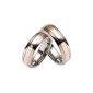 Schumann Design Wedding Rings / Wedding Rings from 333 rose gold / titanium Bicolor with real diamond ring FREE Test Service & Engraving (CORE Gold / Titanium Collection) 19,006,382 (jewelry)