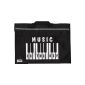 SUPERB!  Music From satchel Keyboard / Piano - Music Is The Key (Black)