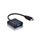 [1-year warranty] VicTsing® 1080P HDMI to VGA Cable Adapter for PC Laptop DVD HDTV Power-Free, Raspberry Pi, MHL Support (Black) (Electronics)