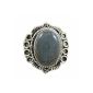Labradorite stone marked 925 silver rings wedding fashion jewelry for women SZ 5.75 (Jewelry)