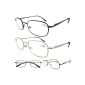 Set of 4 reading glasses in mšŠtal and branches š € š € charniššres spring +2.5 (Health and Beauty)