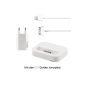iProtect 3in1 Set USB Data Cable Docking Station and power adapter for iPhone & iPod white 4S 4 3GS 3G 2G Touch Nano Photo Mini (Electronics)