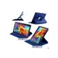 Case Luxe BLUE Rotary function Reveil / Sleep 4 Samsung Galaxy Tab 10.1 T530 T531 + and PEN FILM OFFERED !!  (Electronic devices)