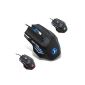 ECHTPower® 3200 DPI Optical Gaming 7 keys LED USB Mouse Mice For New Pro Gamer (Electronics)