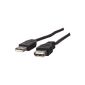 USB 2.0 High Speed ​​Extension Cable Extension Cord Plug To A Female Black 1.8m (Electronics)