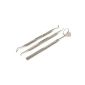 Canduré - Set Dentist - Dental Instruments - Dental inspection mirror + 2 dental scalers - Stainless Steel (Health and Beauty)
