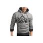 Grin & Bear slim fit Signature Logo Hoodie Sweatshirt Jacket Hooded Hoodie, GEC469 (Textiles)