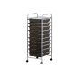 VonHaus: Beautiful storage trolley 10 drawers with black wheel and a chrome structure.