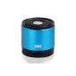 August MS425 Portable Bluetooth Speaker with Microphone - Speaker Wireless Mighty Hand Free Kit - Compatible with iPhones, Samsung, Galaxy, Nokia, HTC, Blackberry, Google, LG, Nexus, iPad, Tablets, Cell Phones, smartphones, PC's, Laptops etc (Blue) (Electronics)