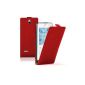 Membrane - Ultra Slim Case Cover Red Nokia 515 / Nokia 515 Dual Sim - Flip Case Cover + 2 Screen Protector (Electronics)