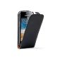 Case Cover Flip Leather Case for Samsung Galaxy Trend S7390 S7392 Lite - Available Protective Film - Black (Electronics)