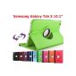 King Cameleon GREEN Samsung Galaxy Tab 10.1 3 10 '' P5200 / P5210 / P5220 with 1 Pen Pouch Bag Multi Angle Offert- ROTARY 360 - Many colors available - Shell Case PU LEATHER, 360 ° rotation, Stand (Electronics)