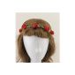 Hair band hair jewelry leather woven flowers flower headband HIPPIE, 9 colors for choice, super nice (red) (Jewelry)
