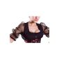 r-dessous Corsagenbluse Dirndl blouse black blouse corset costumes Blouse S - XXL (Textiles)