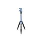 SIRUI T-005X Light Traveler tripod (aluminum, height: 130cm, Weight: 1kg, Resilience: 4kg) blue with head C-10X and board TY-C10 (optional)