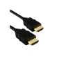 Base 2m High Speed ​​HDMI Cable with Ethernet - (Version 1.4a, 15.2Gbps) HDMI to HDMI with ETHERNET COMPATIBLE WITH 1.3a, 1.3b, 1.3c, 1080p, 2160p BOX, FULL HD LCD, PLASMA & LED TV and also supports TV 3D - Black (Electronics)
