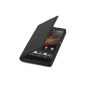 EasyAcc PU Leather Case for Sony Xperia Z L36h with suction cup lock / Stand Function Black (Accessories)