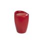 Wenko 20624100 Integrated Candy Shower Stool Red Linen Bag (Kitchen)
