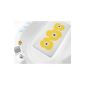 BATH DEPOSIT bath mat anti-slip mat + Nackenpolster PETUNIA Flower yellow 36cm wide x 71cm long vinyl foam SET