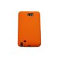 Luxburg® Case Cover Samsung Galaxy Note TPU silicone case Orange (Electronics)
