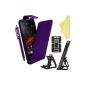 BAAS® Case Sony Xperia E valve Violet Leather Case Cover + Screen Protector Film + Stylus For Capacitive Touch Screen (Electronics)