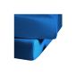 Fleuresse Jenny 1115 Fb. 6072 Jersey fitted sheet, 100 x 200 cm, marine blue (household goods)