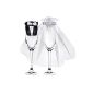Glass clothing newlyweds for champagne glasses, 1 pair