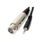 3 Pin XLR Female To Female 3.5mm Stereo Audio Jack Card cable 6 m (Electronics)