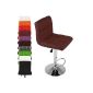 1 bar stool - Bordeaux - chrome and synthetic leather - rotating and adjustable in height - VARIOUS COLORS
