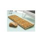 Artis handmade wireless keyboard and mouse made of bamboo - Compact version (electronics)