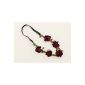 Hair band hair jewelry leather woven flowers flower headband HIPPIE, 9 colors for choice, super nice (wine red) (Jewelry)
