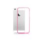 delightable24 Cover Case with Transparent TPU Silicone back panel for Apple iPhone 5 / 5S - Transparent / Pink (Electronics)