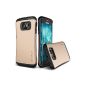Galaxy S6 Edge Case, Veruscase [Hard Drop] Samsung Galaxy S6 Edge Case [Thor] [Shine Gold] Extra Slim Fit Dual Layer Hard Case Cover (Electronics)