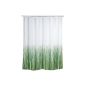 WENKO 20060100 anti-mildew shower curtain Nature - anti-bacterial, washable, with 12 shower curtain rings, plastic - polyester, White (Kitchen)